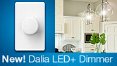 Dalia LED+ dimmer with SoftGlow locator light – combines a classic look with the latest lighting control technology