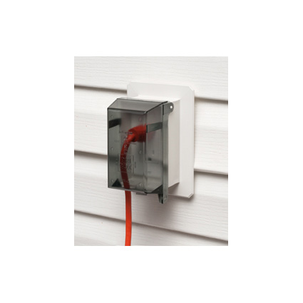 Arlington Introduces One-piece, Easy to Install OUTLET BOX for Siding with Installed Weatherproof Cover 