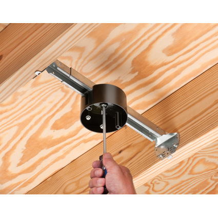 Obtain Flush Ceiling Installations with Arlington’s NEW FBR423 Economy Fan/Fixture Box with Adjustable Bracket