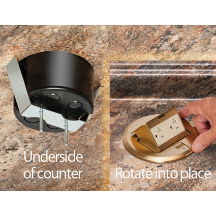 Countertop Box Kits...SECURE attachment, multiple receptacles