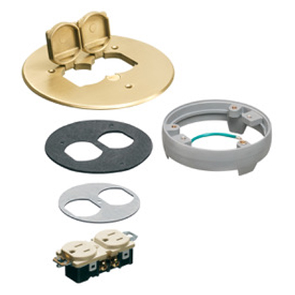 New Cover Kit with Leveling Ring for Concrete Floor Boxes