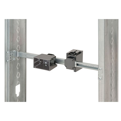 Mount Boxes in Non-standard Stud Cavity with Adjustable SLIDER BAR