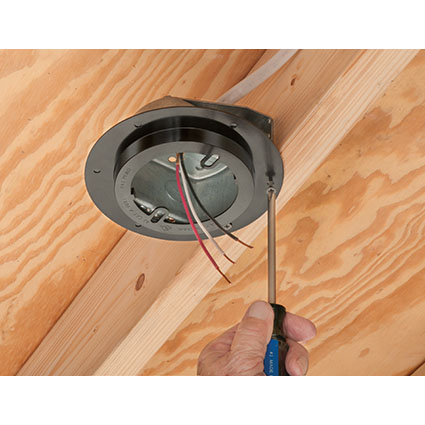Prevent Air Infiltration around Round Ceiling Boxes