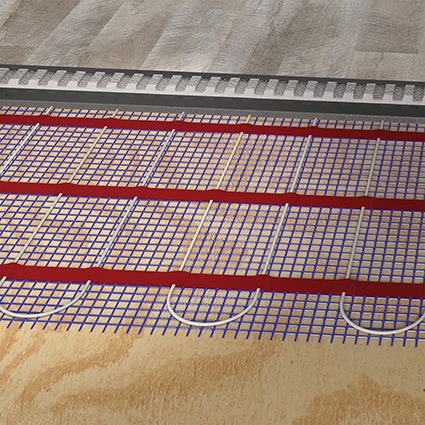 Warm Tiles Self-Adhesive, Pre-fabricated Floor Heating Mats Reduce Installation Time and Costs