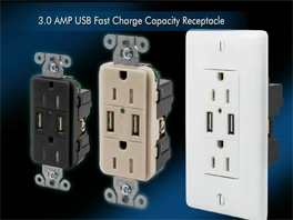 Hubbell Wiring Systems: 3.0 Amp USB Fast Charge Capacity Receptacle
