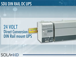 SDU 24 Volt Direct Conversion DIN Rail Mount UPS