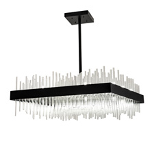 Yorkville, New York— Designed like a magical array of icicles frozen in
time. The new Arendelle Chandelier from 2nd Ave Lighting features 270
Clear Glass Cylinders at various heights in a stunning configuration.