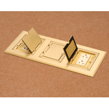 Arlington's UL Listed, economical gangable floor box kits offer the easy solution to having the concrete floor box you need - when you need it. The single gang, non-metallic boxes lock together to create a two- or three-gang box that accommodates a brass or nickel-plated brass gasketed cover. Best of all, the covers for Arlington's interlocking boxes can be installed with the hinge on either side.