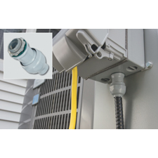 STRATFORD, Conn. (December 6, 2017) – In environments that demand strong
corrosion protection, Bridgeport’s Polyolefin-Coated Jacketed MC cable
connectors offer a powerful environmental shield that is resistant to a
wide variety of corrosive elements, while prolonging the life of the
fittings.
