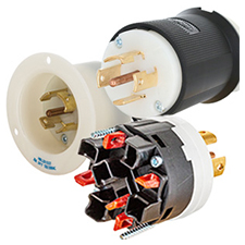 Faster terminating Twist-Lock® Edge plugs and flanged inlets introduced by Hubbell Wiring Device-Kellems