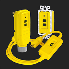 Minimize electric shock hazards with self-testing Hubbell portable GFCI devices