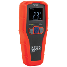 <b>July 30, 2019 (Lincolnshire, Ill.)</b> – Klein Tools
(www.kleintools.com), for professionals since 1857, introduces the
Pinless Moisture Meter (Cat. No. ET140), enabling noninvasive detection
of moisture content in drywall, masonry, hardwood or softwood.