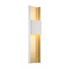 Port Washington, N.Y. — Hand-leafed in pure gold with a contrast finish
in white or bronze, Tribeca adds gilded glamour and the downtown
sophistication of New York to your modern living space. Tribeca is a new
wall sconce from Modern Forms.